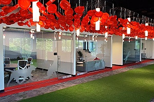 decorative film in a pet office