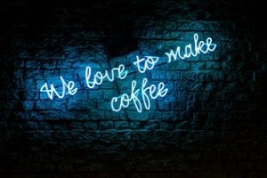coffee shop wall text