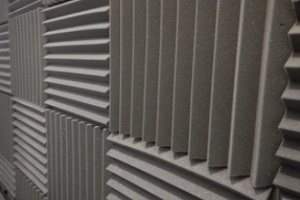 grey acoustic panels installed on wall
