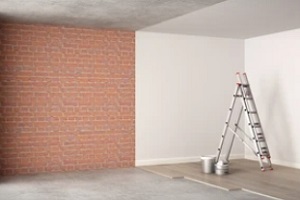 brick design created with custom wall covering
