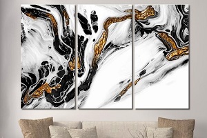 abstract design in acrylic wall art