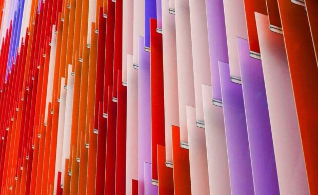 acrylic plastic sheet interior slope line and color orange purple red