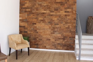 nice wall covering in living room