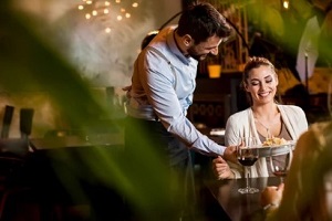 waiter serving in hotel