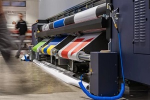 large format printer during operation