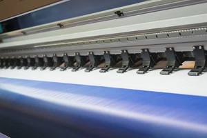 wide format printer in action