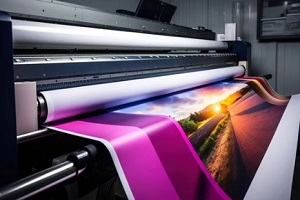 large digital printer printing big page