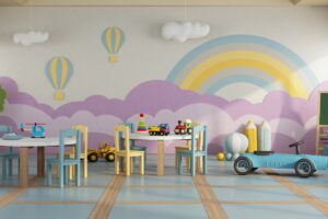 School custom digital wall covering