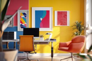  bright custom wall covering for office