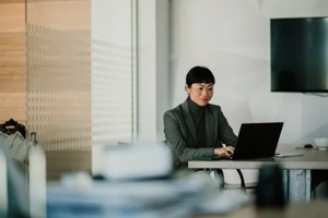 women working in a private partition in office