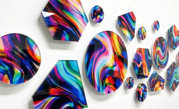 Acrylic wall art funky design