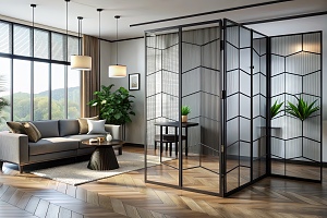 acrylic divider in living room