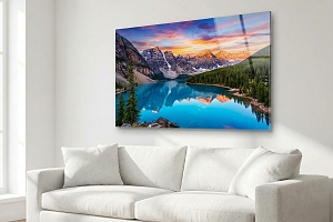 acrylic wall art print in living room