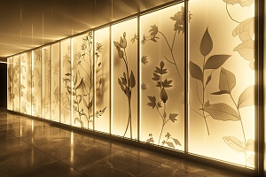 backlit wall covering acrylic paneling
