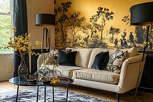 gold textured wall covering
