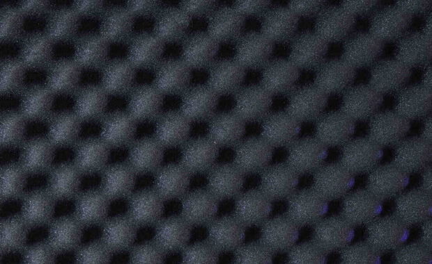 background of soundproof wall in sound studio