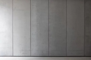 steel wall made of smooth metal panels